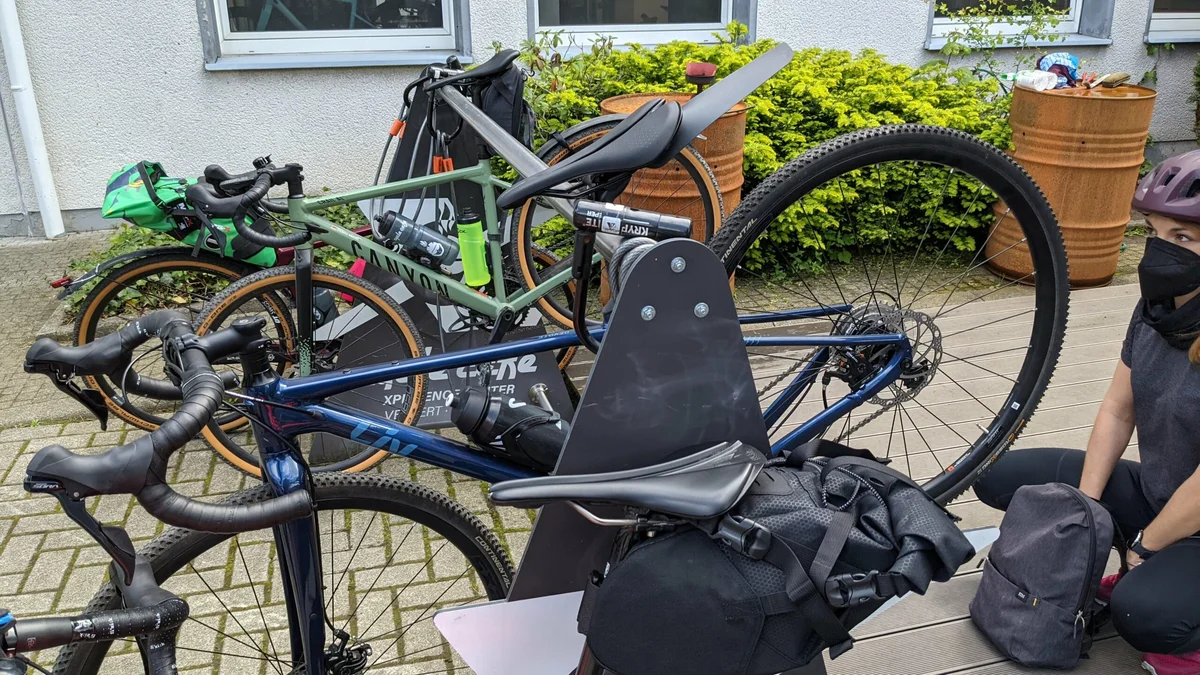 Gründungstour Stopp an der Erzbahntrasse zwischen Gelsenkirchen und Bochum